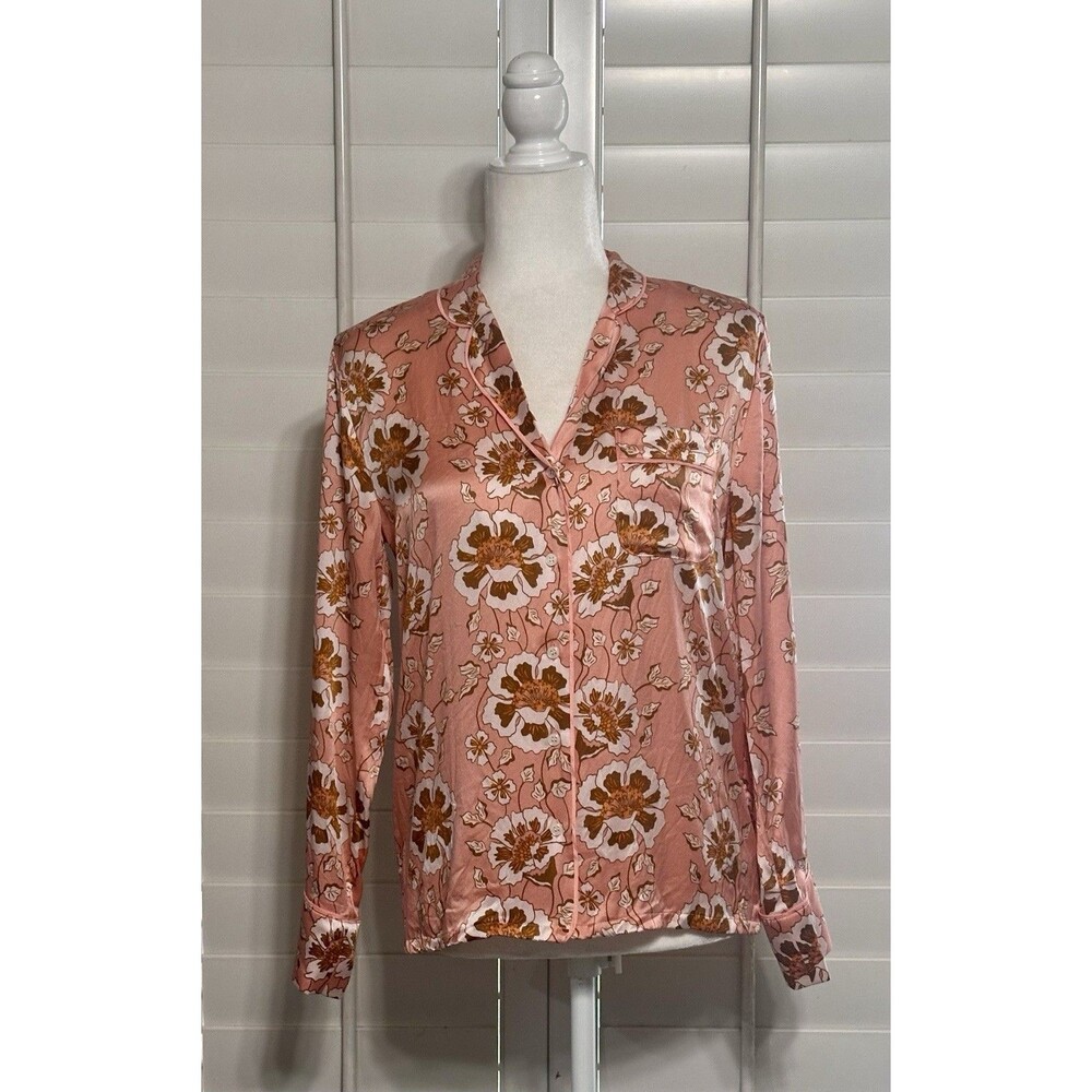 J.Crew Collection Size 0 Silk Pajama Shirt In Climbing Floral Quiet Luxury